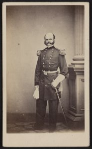 Gen. Ambrose E. Burnside of 1st Rhode Island Infantry Regiment and General Staff U.S. Volunteers Infantry Regiment with gauntlets and sword LCCN2012646203