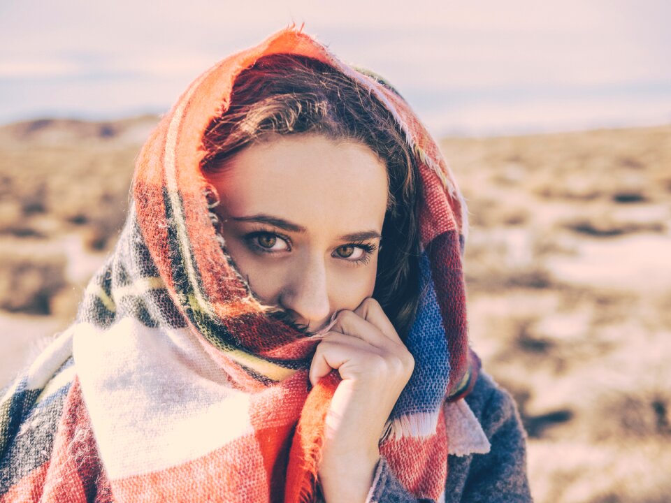Beauty scarf eyes