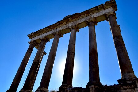 Blue forum temple of jupiter