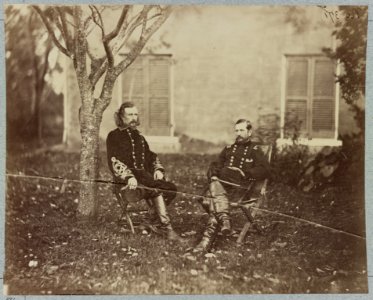 Gen. Custer and Gen. Pleasanton, Warrenton, Va., October 1863 LCCN2013647756
