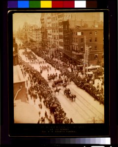 Gen. D.E. Sickles and staff at 14th Street. Gen. U.S. Grant's funeral - Hill Bros., New York. LCCN92504570