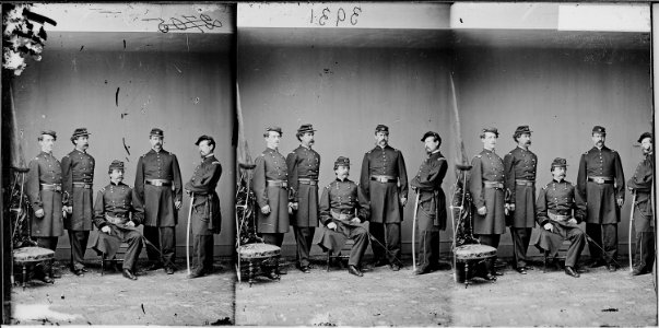 Gen. Daniel E. Sickles and staff of four - NARA - 529923