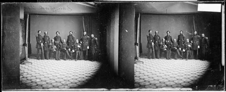 Gen. Edward S. Sanford and staff of eight - NARA - 530210