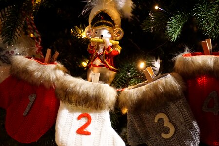 Advent santa claus christmas mouse