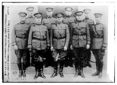 Gen. H.B. Fiske, J. McAndrews, Pershing, Fox Conner, G.V.N. Moseley, 2nd row Gen. A.D. Andrews, L. Eltinge, D.E. Nolan & R.C. Davis LCCN2014709313