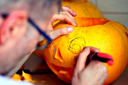 Autumn pumpkins orange photo