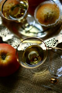 Alcohol glasses gold edge