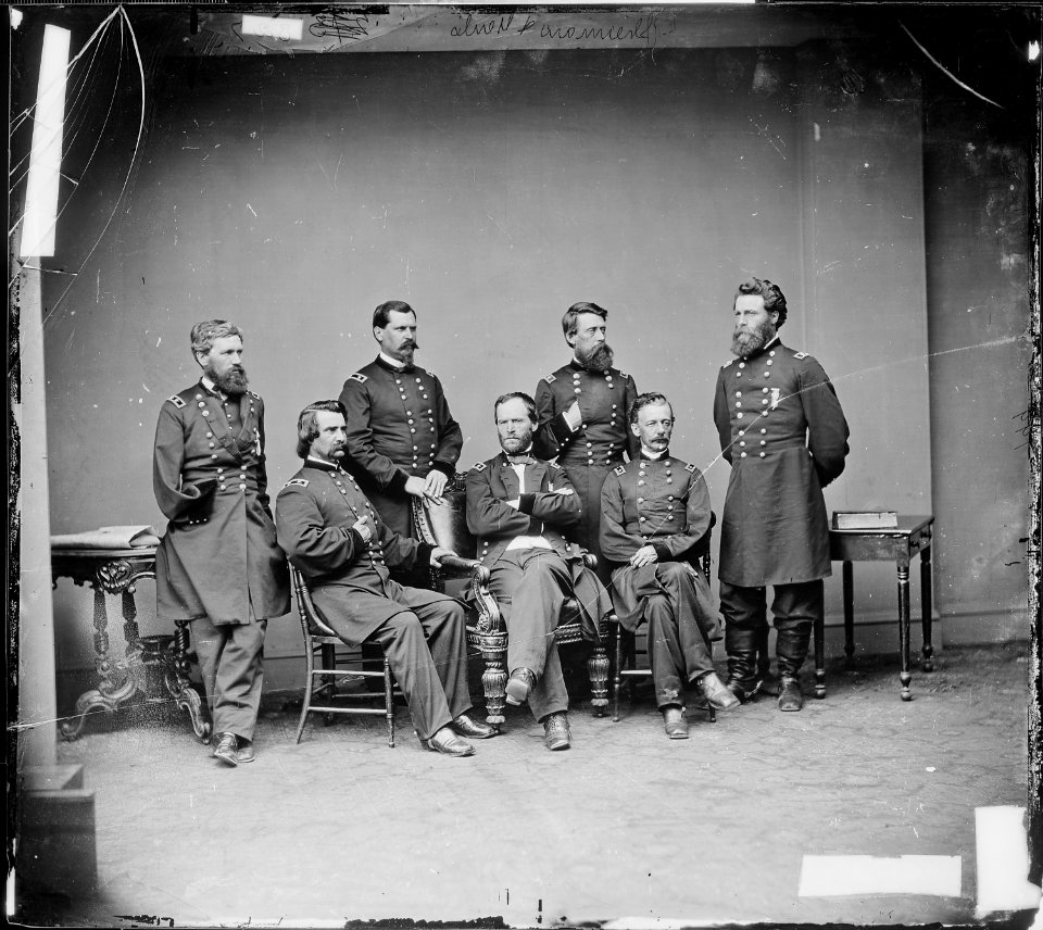 Gen. Jefferson Davis, Gen. William B. Hazen, Gen. Oliver O. Howard, Gen. John A. Logan, Gen. Joseph A. Mower, Gen.... - NARA - 528684