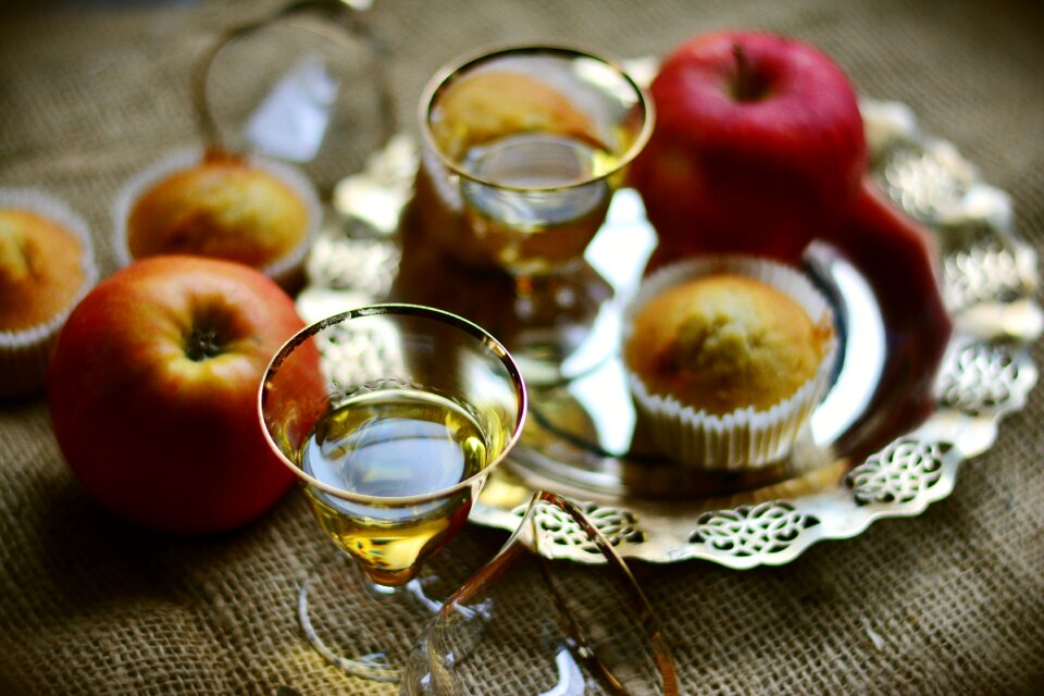 Alcohol glasses gold edge