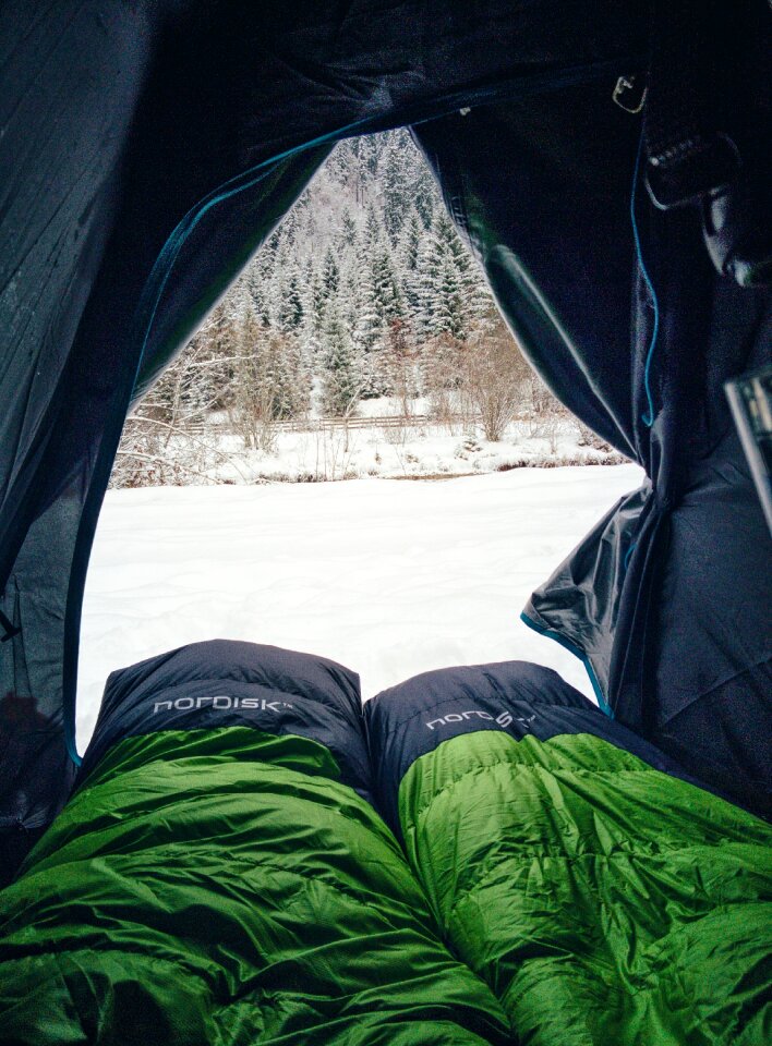 Tent camping cold
