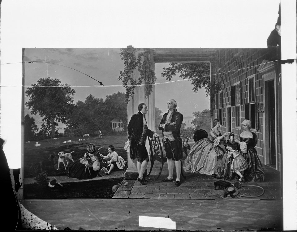 Gen. Lafayette with Washington, Mount Vernon - NARA - 528734
