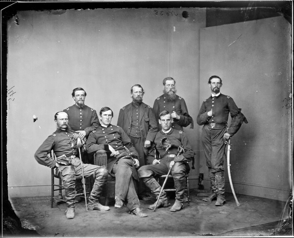 Gen. Martin T. McMahon and staff of six - NARA - 524457