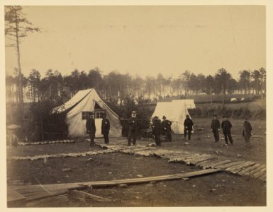 Gen. Patrick's headquarters, Brandy, April 15, 1864. Gen. Meade's headquarters in distance LCCN91787358