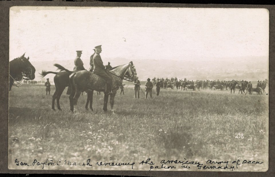 Gen. Peyton C. March reviewing the American Army Occupation in Germany LCCN2014646260