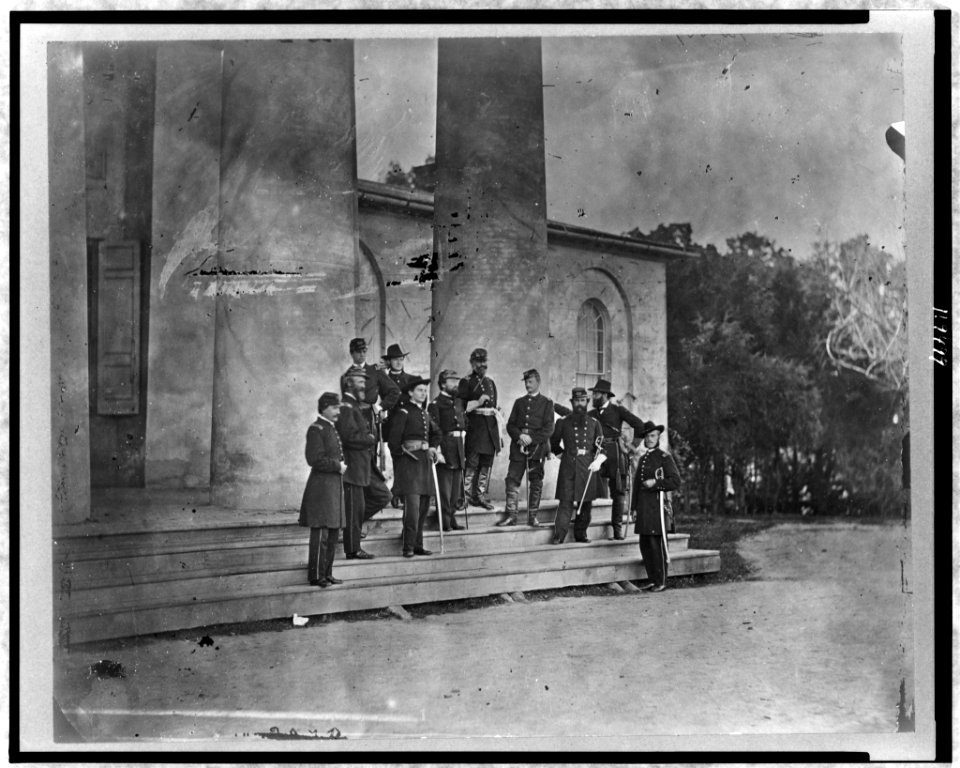 Gen. S.P. Heintzelman and staff, Arlington, Virginia, May 1863 LCCN97517286
