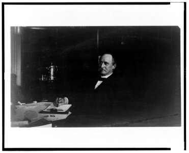 Gen. Shelley, Auditor Navy, Treasury Department employee, half-length portrait, seated at desk,facing left LCCN00649579