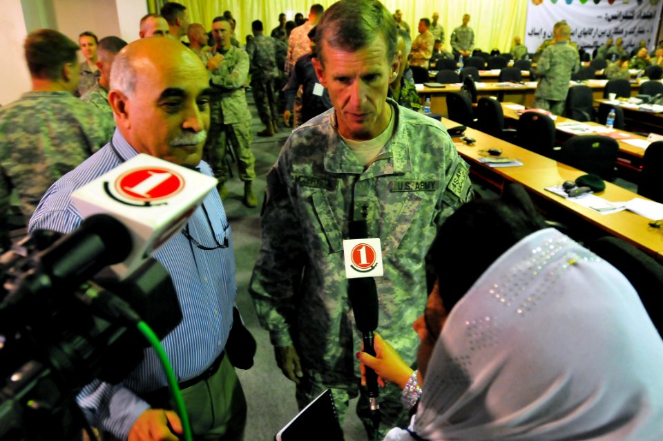 Gen. Stanley A. McCrystal is interviewed by local media (4522471005)