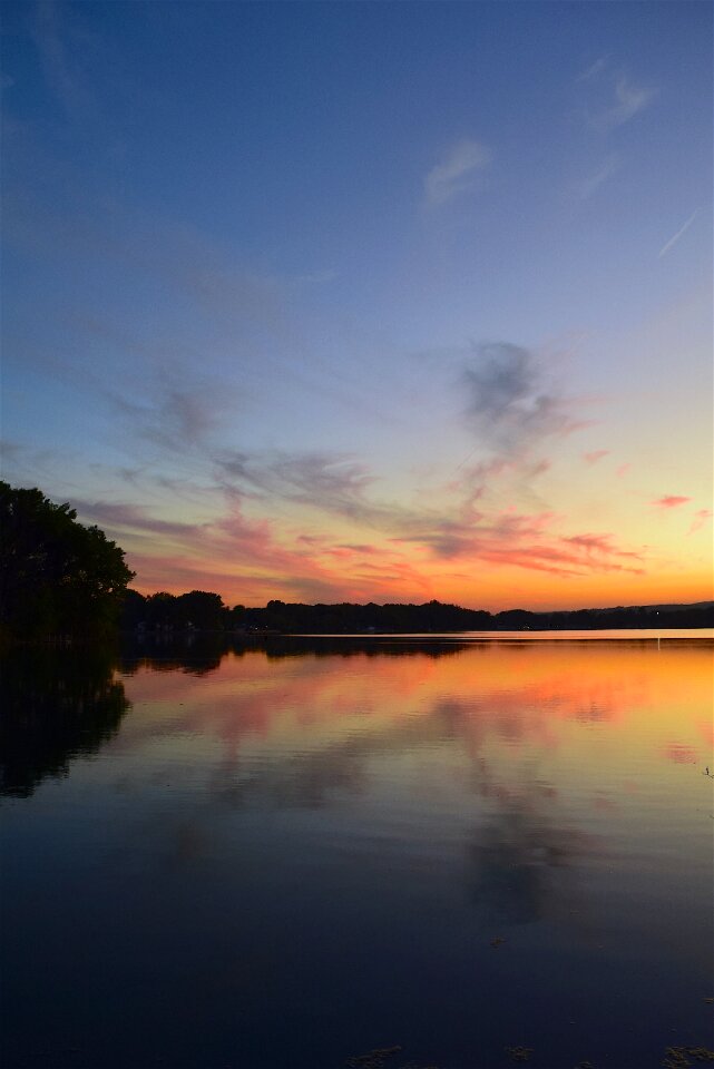Pink sky blue
