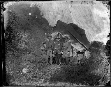 Gen. Thomas H. Neil and group. - Gen. F. W. Russel, Gen. Martindale, - 6th Corps. - NARA - 524450