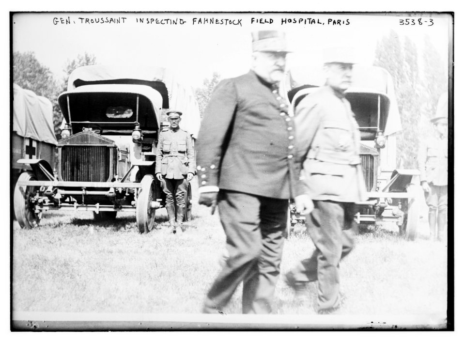 Gen. Troussaint inspecting Fahnestock Field Hospital, Paris LCCN2014699383