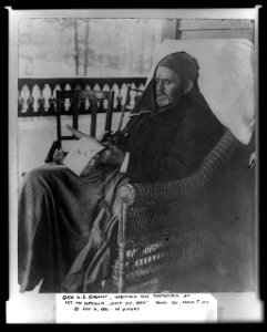 Gen. U.S. Grant writing his memoirs, Mount McGregor, June 27th, 1885 LCCN96522250