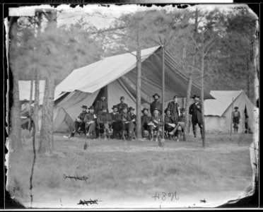 Gen. Ulysses S. Grant and staff of fourteen, recognized- Col. Ely. S. Parker - NARA - 526400