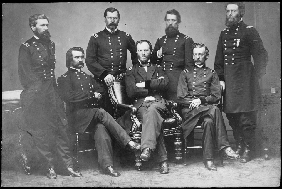 Gen. William T. Sherman, U.S.A. with his division commanders. - NARA - 530418
