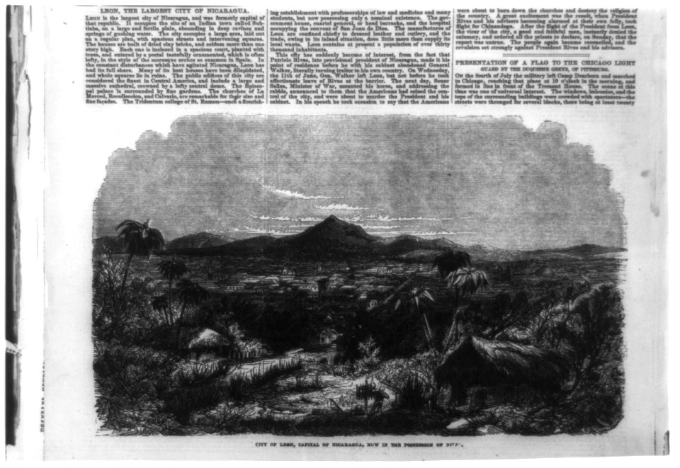 Gen. Wm. Walker's Exp. in Nicaragua) City of Leon, capital of Nicaragua LCCN99614041