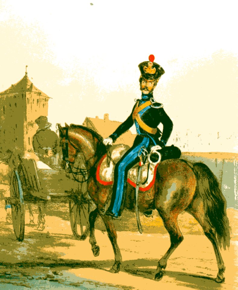 Gendarm des Großherzoglich Mecklenburg Schwerinschen Gendarmeriekorps um 1840