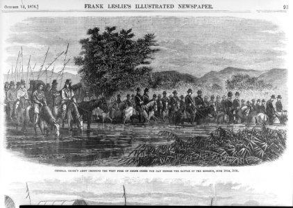 General Crook's Army crossing the west fork of Goose Creek the day before the Battle of the Rosebud, June 18th, 1876 LCCN2003678199
