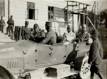 General Freiherr von Succovaty Korpskommandeur Ernst Kletter Edler von Gromnik auf der Fahrt zur Front am 1.Juni 1917 (BildID 15544146)
