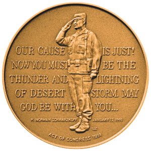 General H. Norman Schwarzkopf Congressional Gold Medal (reverse)