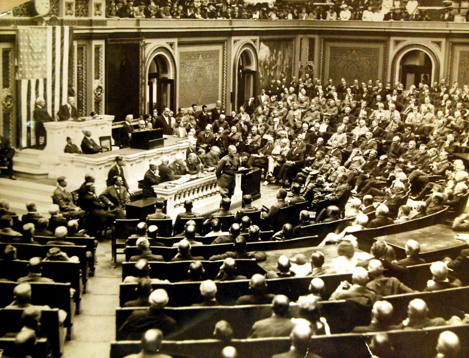General John J. Pershing addressing Congress, September 19, 1919 (30061863322)