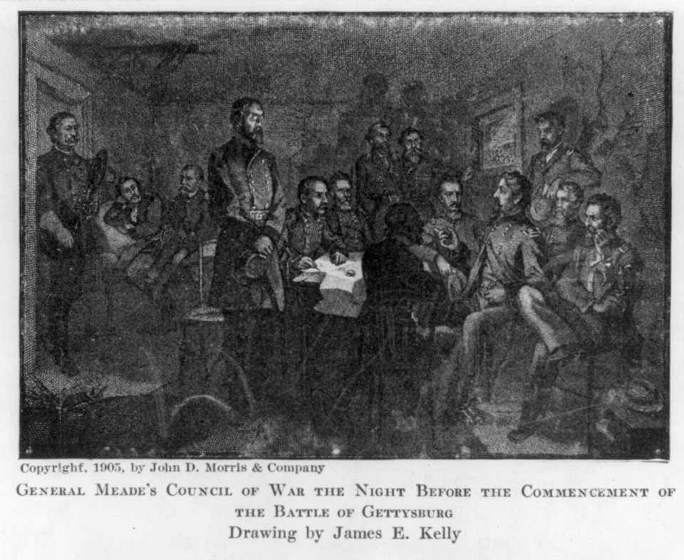 General Meade's Council of War the night before the commencement of the battle of Gettysburg LCCN2006678486