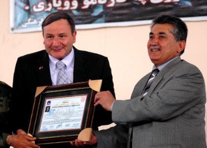 General Mohammad Amayoon Raizee, Deputy of Ministry of Defense, presents an honorary degree (4724608670) photo