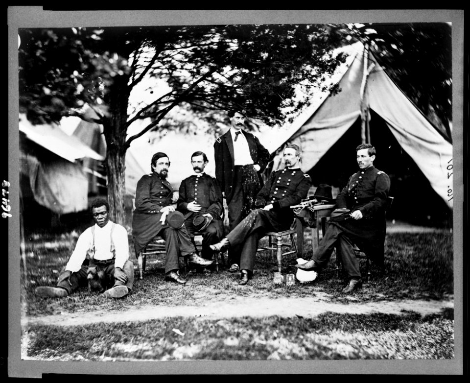 General Napoleon Bonaparte McLaughlen and staff near Washington, D.C. LCCN89708447