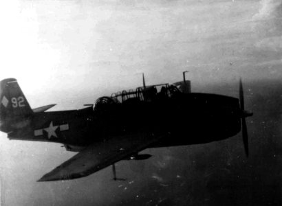 General Motors TBM Avenger of VC-68 in flight over the Pacific Ocean, in 1944 (80-G-364254)