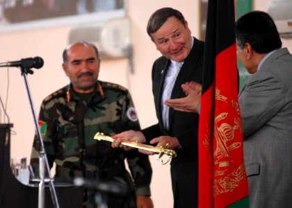 General Mohammad Amayoon Raizee, Deputy of Ministry of Defense, presents a sword (4724615188) photo