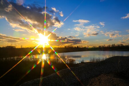 Sunset schönwetter reflection photo