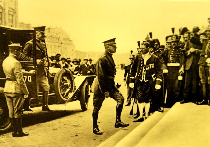 General Pershing at Versailles Palace to witness signing of Peace Treaty, 1919 (29994394286)