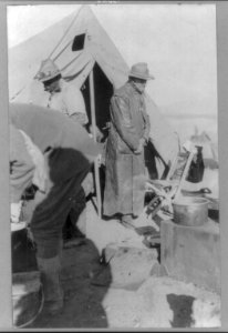 General Pershing outside his tent after breakfast, Namiquipa, Mexico LCCN2007678708