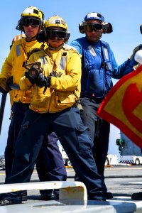 General quarters firefighting drill 141003-N-NZ935-109