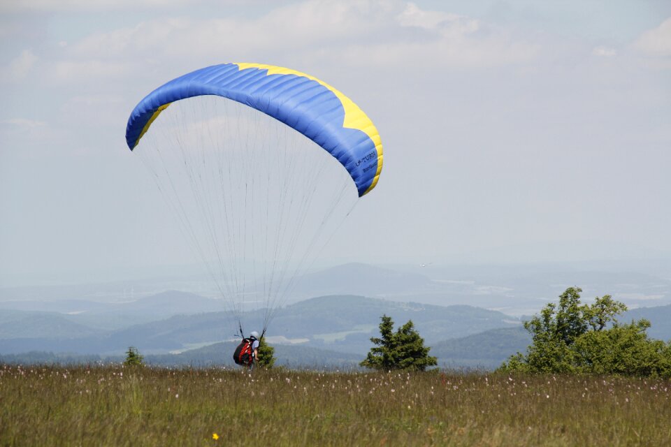 Paraglider at the start paragliding