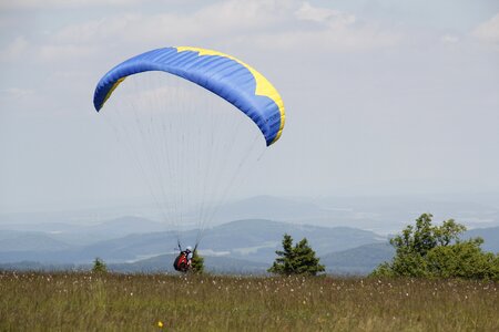 Paraglider at the start paragliding