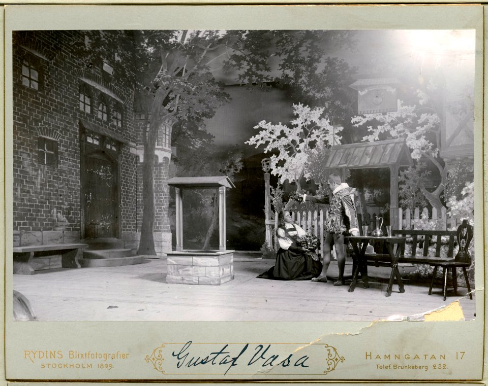 Gustaf Vasa, Svenska teatern 1899. Föreställningsbild - SMV - H10 056