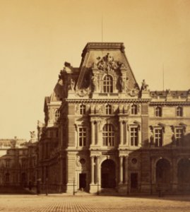 Gustave Le Gray, West facade of the Pavillon Mollien, 1859