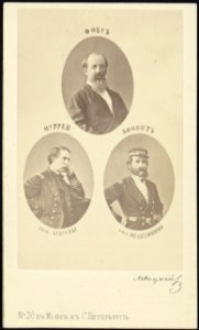 Gustavus Vasa Fox, Ass't Sec. of Navy, half-length portrait, facing front, Capt. Murray, U.S. Navy, half-length portrait, facing right, and Comr. Beaumont, U.S. Navy, half-length portrait, LCCN2005677226