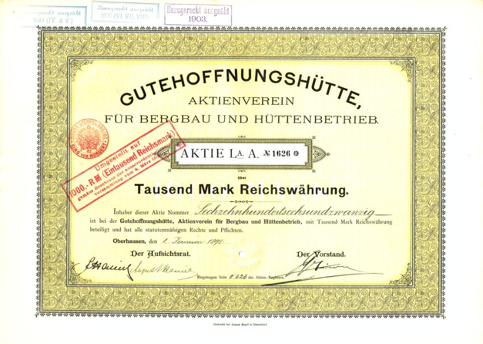 Gutehoffnungshütte 1898