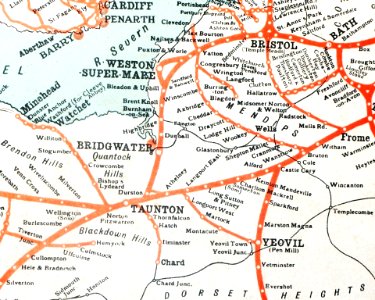 GWR map Somerset photo