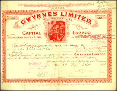 Gwynnes Ltd 1918 photo